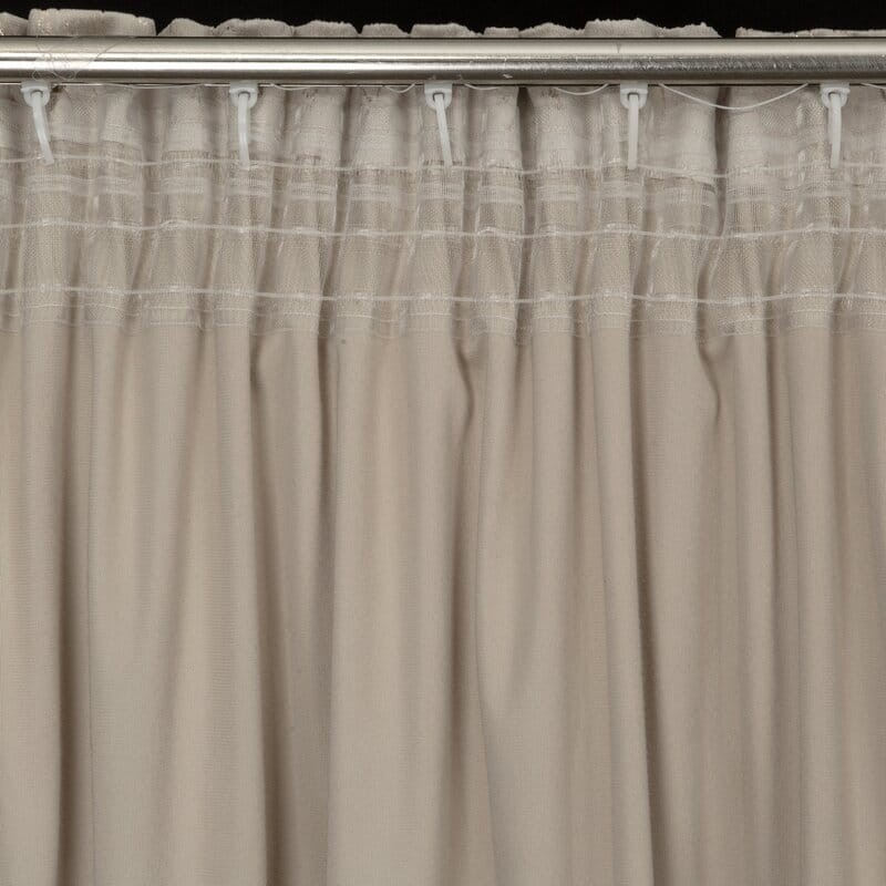 Zasłona na taśmie do karnisza szynowego 140x300 cm Nadia beżowo-złota