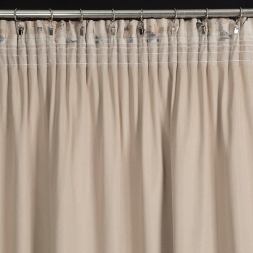 Zasłona na karniszu z kółkami 140x270 cm na taśmie Selena beżowa