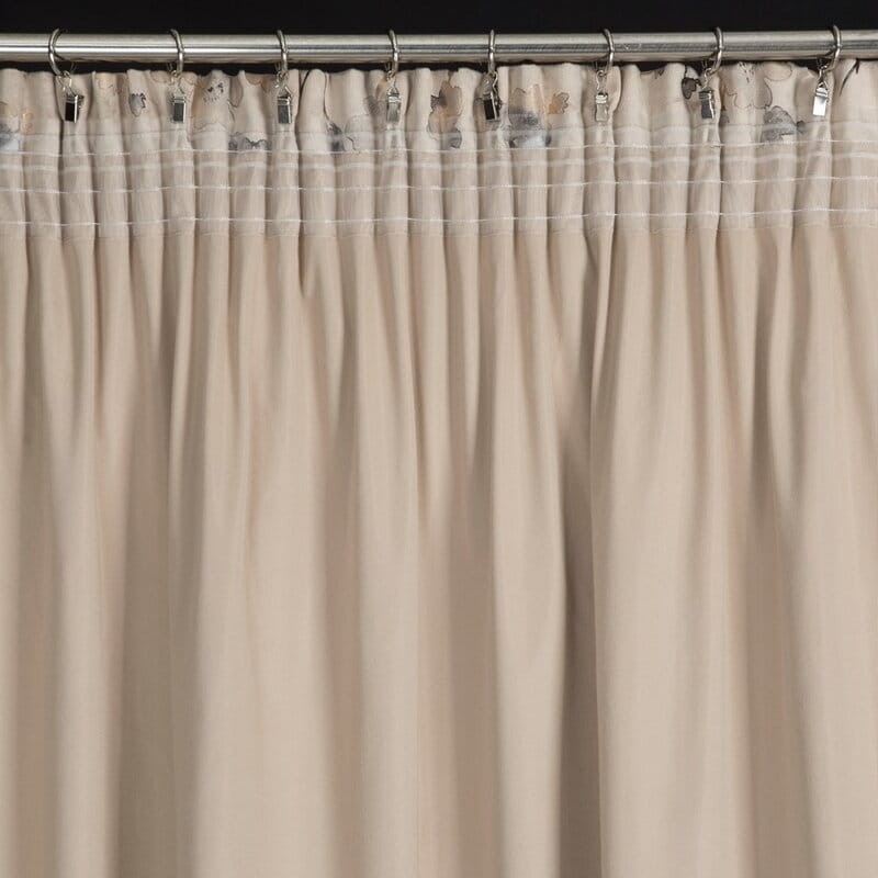 Zasłona na karniszu z kółkami 140x270 cm na taśmie Selena beżowa