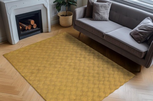 Dywan pluszowy Obsession Diamond Cut DMC 800 miód na podłodze