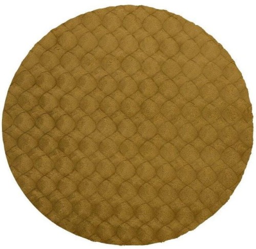 Dywan okrągły pluszowy Obsession Diamond Cut DMC 800 miód