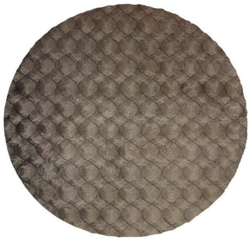 Dywan okrągły pluszowy Obsession Diamond Cut DMC 800 szary