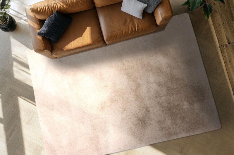 Dywan pluszowy Obsession Infinity INF 200 kremowy w salonie