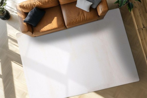 Dywan pluszowy Obsession Infinity INF 200 biały w salonie