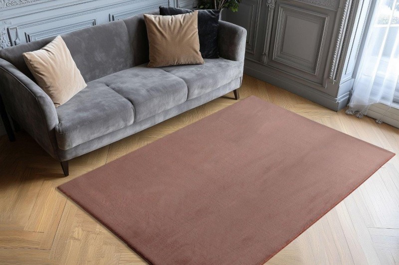 Dywan pluszowy Obsession Infinity INF 200 różowy w pokoju