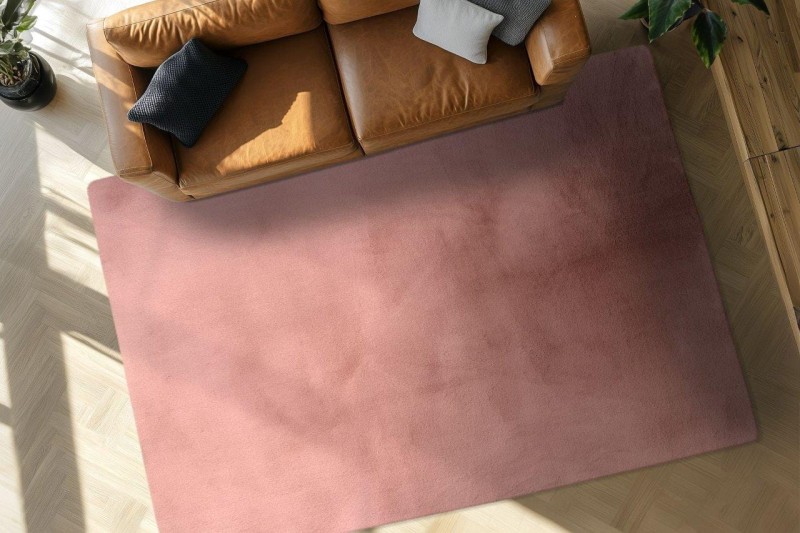 Dywan pluszowy Obsession Infinity INF 200 różowy w salonie