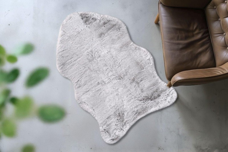 Dywan pluszowy Obsession Infinity shape INF 201 szary w salonie