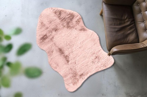 Dywan pluszowy Obsession Infinity shape INF 201 różowy w salonie