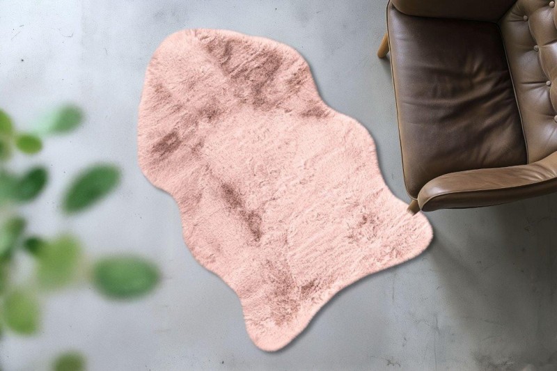 Dywan pluszowy Obsession Infinity shape INF 201 różowy w salonie