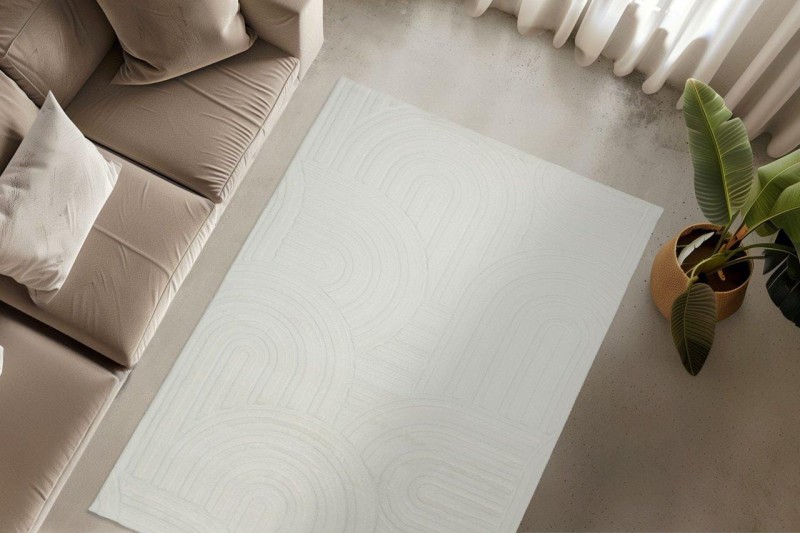 Dywan 3d Obsession Interstellar IST501 biały w salonie