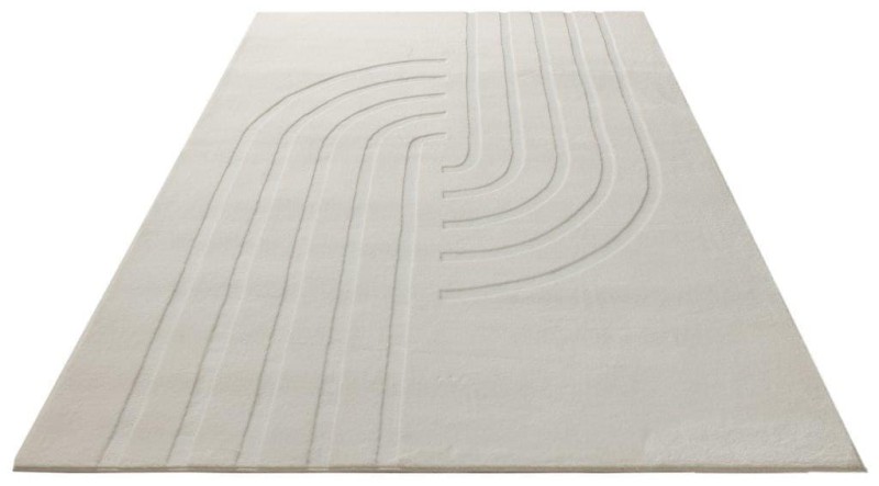 Rzut ukośny  kremowego dywanu pluszowego 3d Obsession Zen Deluxe ZDL700