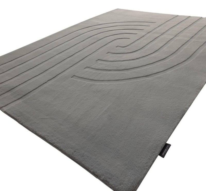 Runo szarego dywanu pluszowego 3d Obsession Zen Deluxe ZDL700