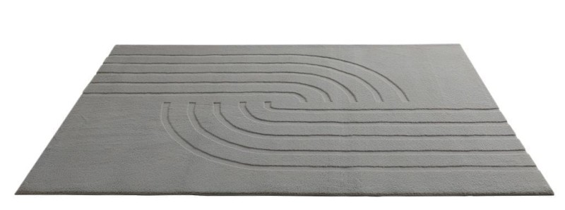 Widok z boku szarego dywanu pluszowego 3d Obsession Zen Deluxe ZDL700