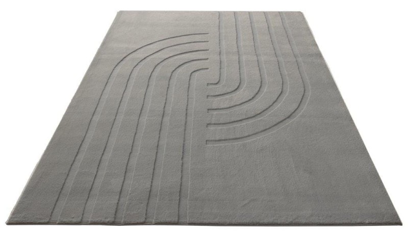 Rzut ukośny szarego dywanu pluszowego 3d Obsession Zen Deluxe ZDL700