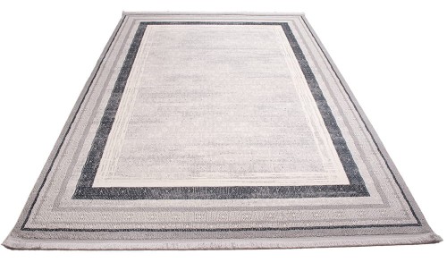 Rzut z boku na szaro niebieski dywan Galeria GL002M