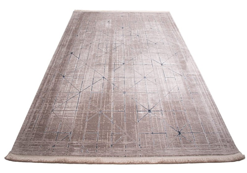 Rzut ukośny beżowo niebieskiego dywanu galeria gl048v