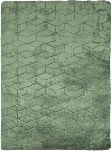 Dywan pluszowy Cubic zielony