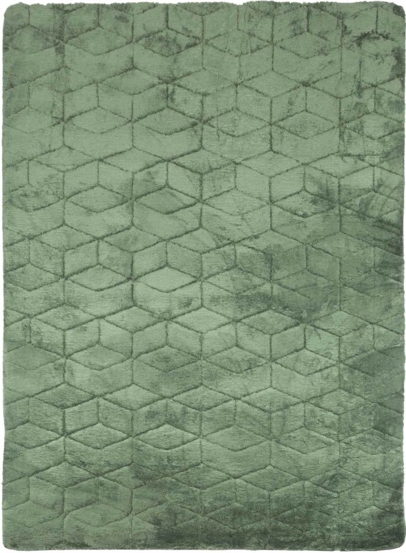 Dywan pluszowy Cubic zielony