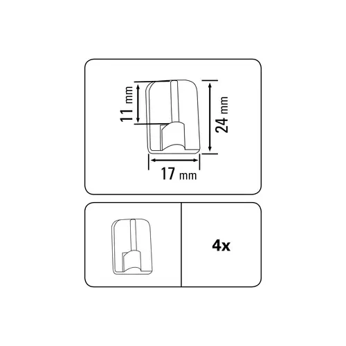 Uchwyt samoprzylepny Gardinia do karnisza na zazdrostki wymiary.webp