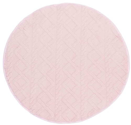 Okrągły różowy dywanik łazienkowy New Style 3d