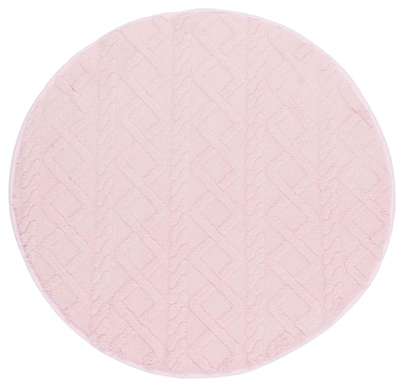 Okrągły różowy dywanik łazienkowy New Style 3d