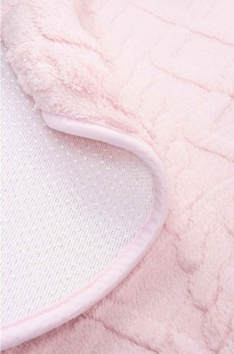 Bok okrągłego różowego dywanika łazienkowego New Style 3d