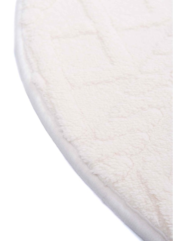 Runo okrągłego kremowego dywanika łazienkowego New Style 3d