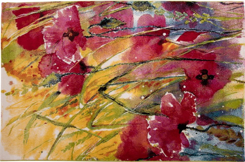 Wzór dywanu w kwiaty Folklore J039A