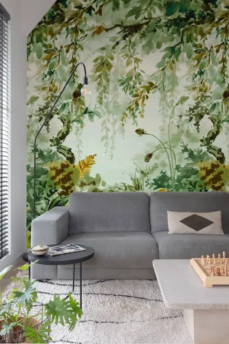 Tapeta mural roślinny do salonu Grandeco Orom 2 A52201.webp