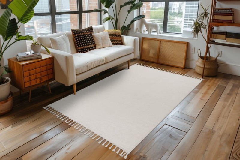 Dywan 3d Ligne Lalee Tunis TUN 400 ivory w salonie