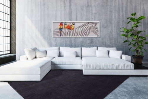 Dywan shaggy Ligne Lalee Velluto VLU 400 grafitowy w salonie