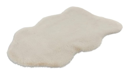 Rzut z boku na kremowy dywan pluszowy Lalee Hides Cosy COS 500