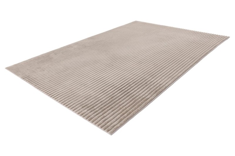 Rzut z boku na dywan 3d Lalee Hides Plush PLU 500 taupe