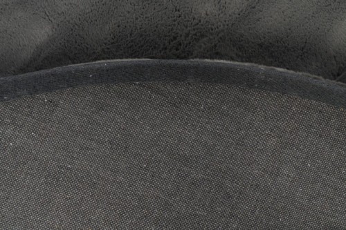 Spód grafitowego dywanu okrągłego pluszowego Lalee Hides Paradise PAR 400