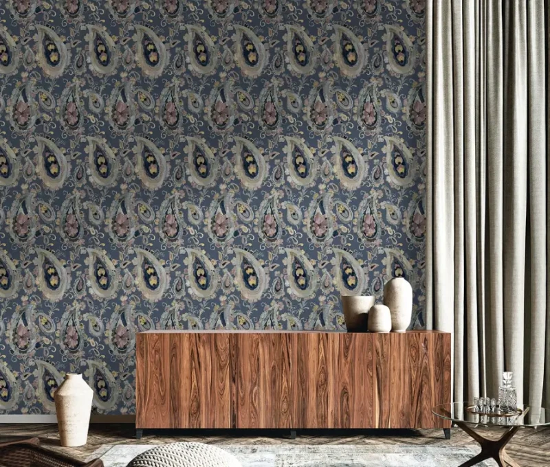 Tapeta ze wzorem paisley Arche 39016 Cristiana Masi w salonie