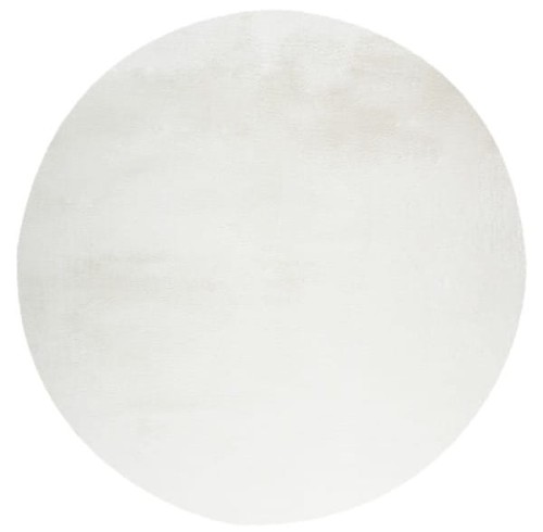 Dywan okrągły pluszowy Lalee Hides Paradise PAR 400 biały