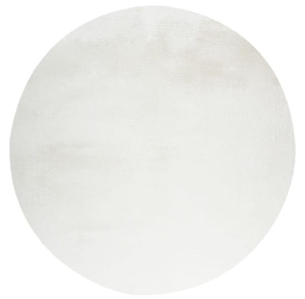 Dywan okrągły pluszowy Lalee Hides Paradise PAR 400 biały