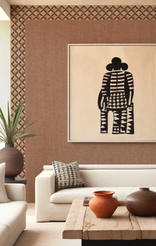 Pasek dekoracyjny border na ścianę Arche 39098 Cristiana Masi w salonie.webp