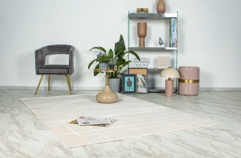 Dywan nowoczesny Lalee Home Elif ELI 401 beżowy w salonie