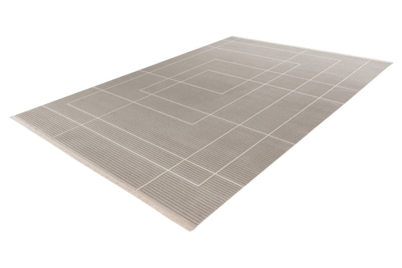 Rzut z boku na srebrny dywan nowoczesny Lalee Home Elif ELI 401