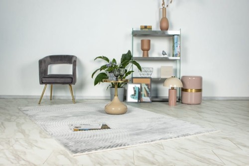 Dywan nowoczesny Lalee Home Elif ELI 402 szary w salonie