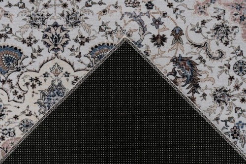 Antypoślizgowy spód kremowego dywanu tradycyjnego Lalee Home Dunya DUN 104