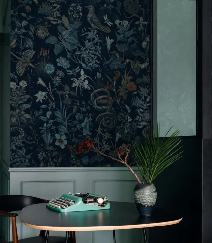 Tapeta egzotyczna Botanic w salonie.webp