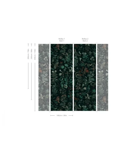 Wymiary tapety Botanic green.webp