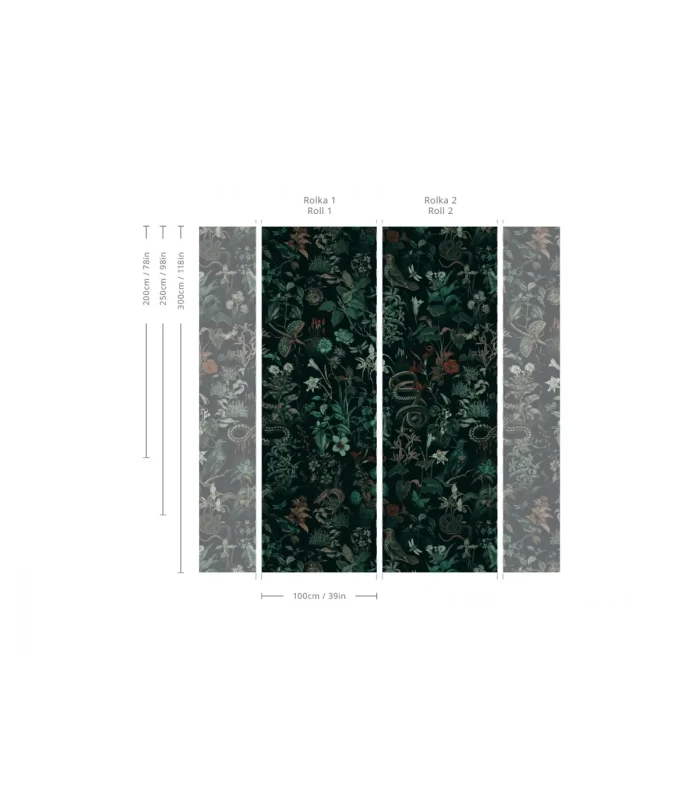 Wymiary tapety Botanic green.webp