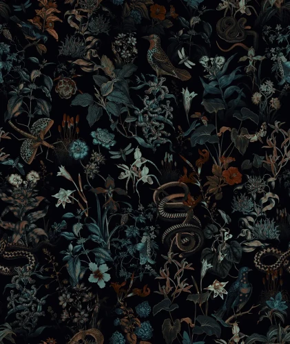 Tapeta Botanic black.webp