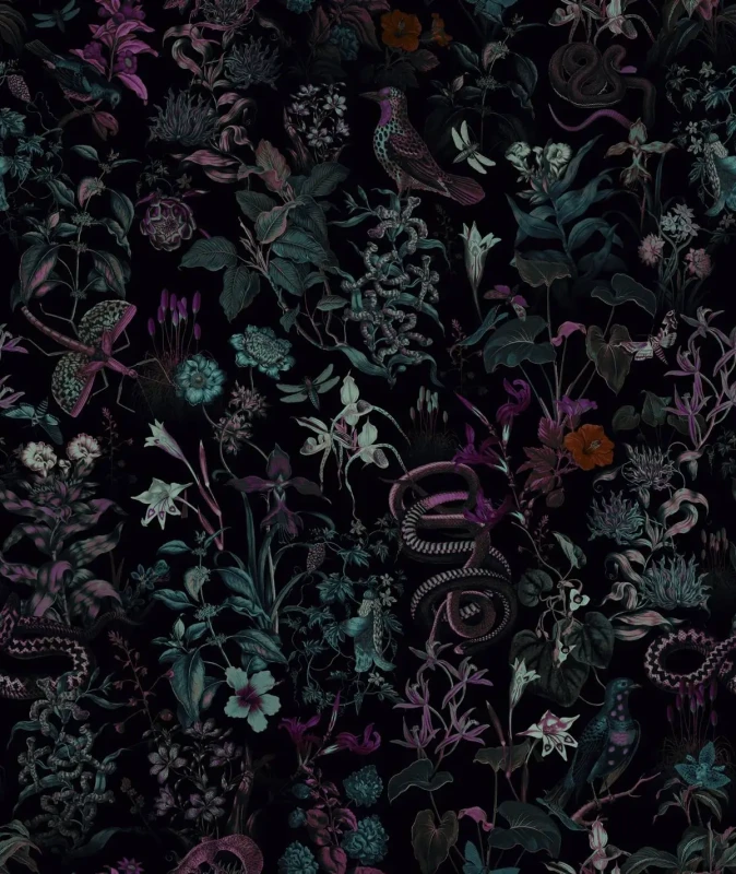 Tapeta wzór roślinny Botanic Violet.webp