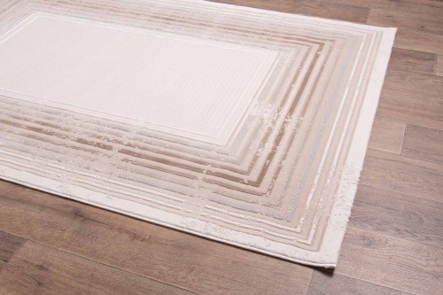 Rzut ukośny dywanu nowoczesnego Dywilan Lila 2 D830D l.beige/d.beige