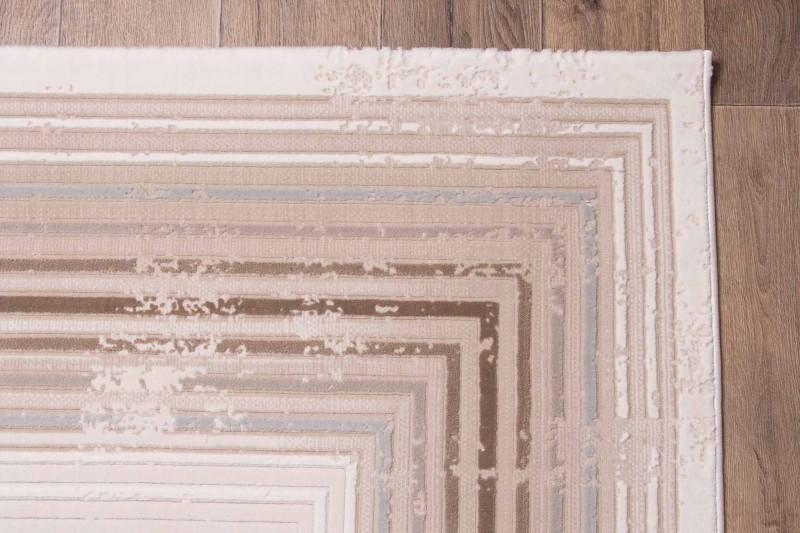 Runo 3d dywanu nowoczesnego Dywilan Lila 2 D830D l.beige/d.beige