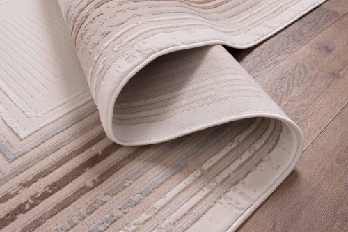 Spód dywanu nowoczesnego Dywilan Lila 2 D830D l.beige/d.beige